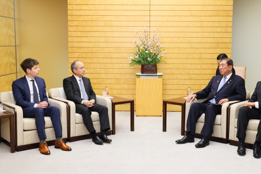 Sam Altman, Chef von OpenAI, mit SoftBank-Chef Masayoshi Son zu Gast beim japanischen Premierminister Shigeru Ishiba